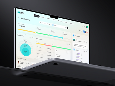 Monday CRM - AI Sales Dashboard ai app assistant b2b business crm dashboard design finance fintech interface management product saas sales service software ui ux web