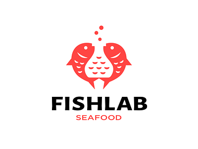 Fishlab branding chemistry clean design fish food geometric grocery lab logo logodesign negativespace sea seafood tuna