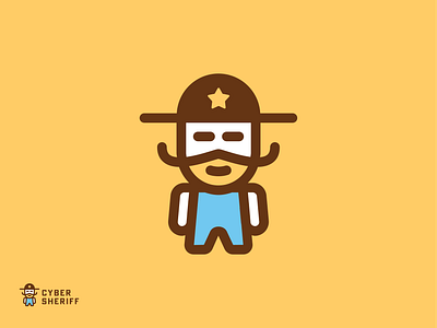 Cyber Sheriff Character app icon blockchain branding character logo defense firewall logo logodesign logodesigner malware mark password privacy saas safety security software symbol