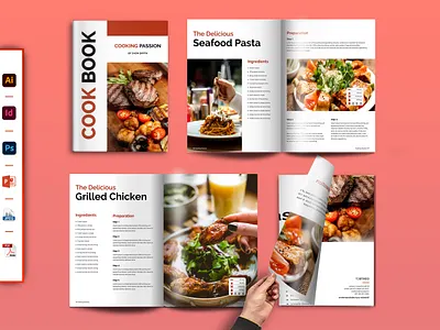 Restaurant Brochure Template | Food Catalog | Corporate Profile branding brochure cateringbrochure cookbook corporate brochure flyer food foodbrochure foodbusiness foodcatalog foodmenu graphic design logo menudesign modern design modernbrochure motion graphics party flyer restaurantbranding restaurantflyer