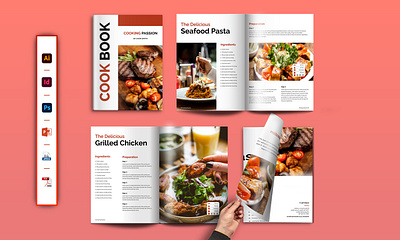 Restaurant Brochure Template | Food Catalog | Corporate Profile branding brochure cateringbrochure cookbook corporate brochure flyer food foodbrochure foodbusiness foodcatalog foodmenu graphic design logo menudesign modern design modernbrochure motion graphics party flyer restaurantbranding restaurantflyer