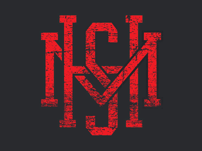 H.S.M. athletic emblem embroidery league monogram school screen team type university vintage