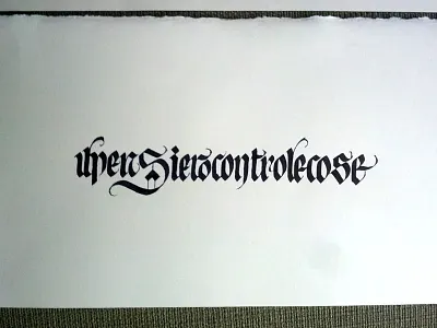 Mind over matter blackletter calligraphy eternal higgins ink pen tattoo