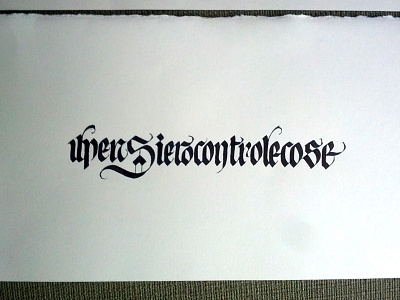 Mind over matter blackletter calligraphy eternal higgins ink pen tattoo