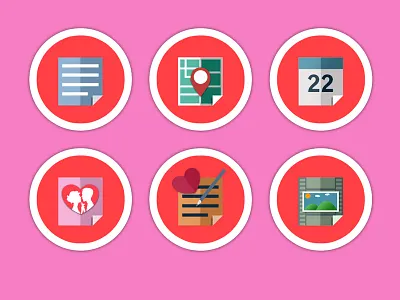 Icons for my new project (My redesign) flat icons ui ux web design