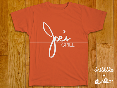 Joe's Grill dribbble illustrator minimal minimalism photoshop playoff rebound threadless typography