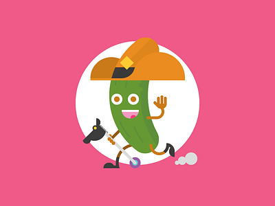 Cucumber Cowboy character cowboy cucumber illustration upperquad