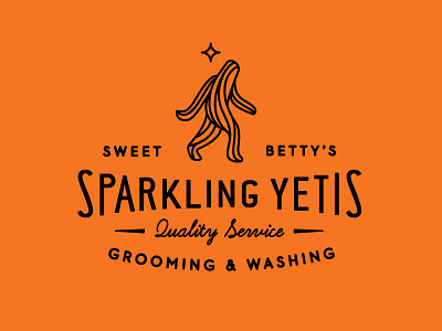 Sweet Betty's Sparkling Yetis logo typography yeti