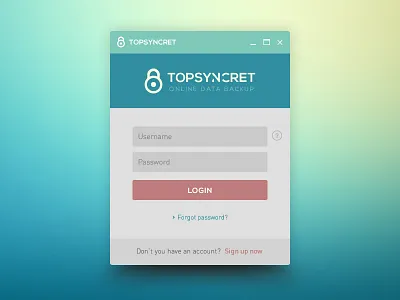 Topsyncret Login fireworks interface login screen software ui ux