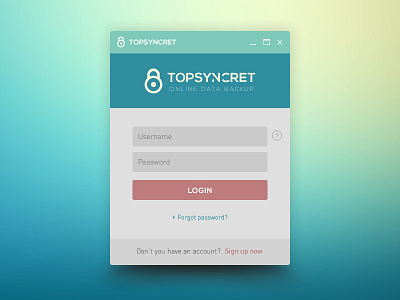 Topsyncret Login fireworks interface login screen software ui ux