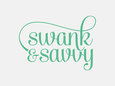Swank & Savvy Logo logo script taiga typography wedding