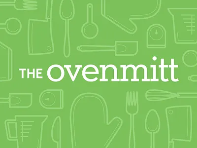 The Ovenmitt cleaver fork icons knife measuring cup ovenmitt spoon timer vector