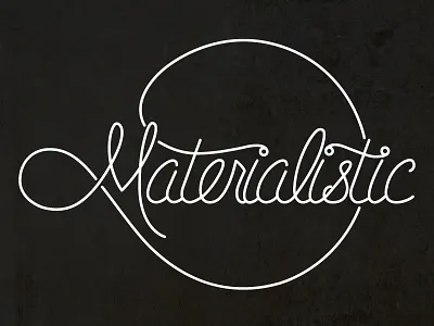 Materialstic boutique branding clothing handlettering identity lettering logo script typography