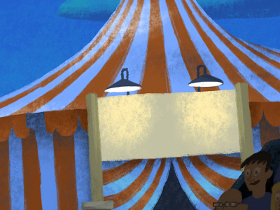 Circus Tent circus illustration ipad lights people sign stripes tent