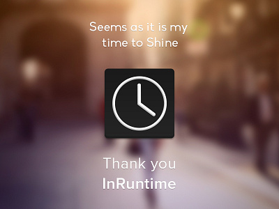 1st Shot dark flat icon minimal shine thank time watch