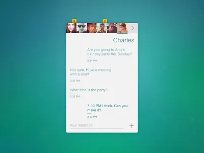 No-frills Chat App app chat design friends ios messages ui
