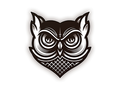 Owl animal bird design eye face head illustration logo nature owl shape vector