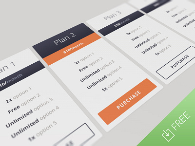 Responsive Pricing Table download flat free freebie price pricing responsive table