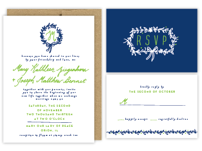 wedding suite invitation lettering mark stationery suite wedding wreath