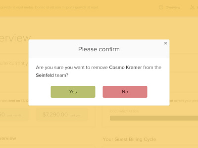 Confirmation Modal modal