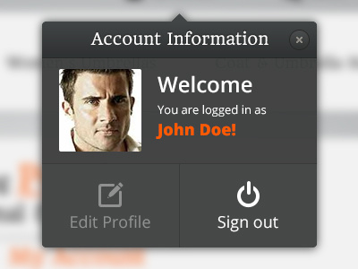 My Account adorasoft ui ui design ux web 2.0 web design