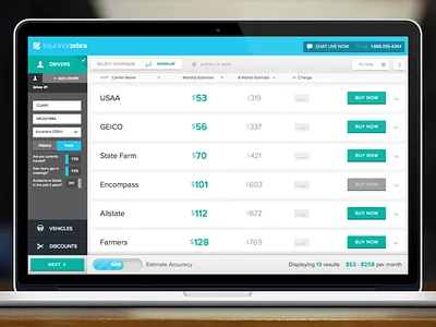 Insurance Zebra (new) flat iz web app