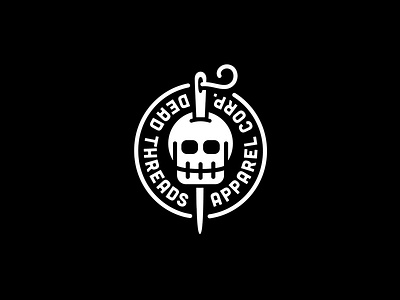 DEAD THREADS : V1 apparel badge branding clothing identity logo needle skull skullz thread