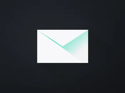 Letter Icon flat green icon white