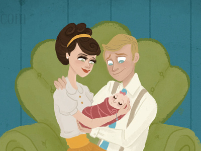 Family WIP preview adoption baby family happy illustration love painting photoshop wip