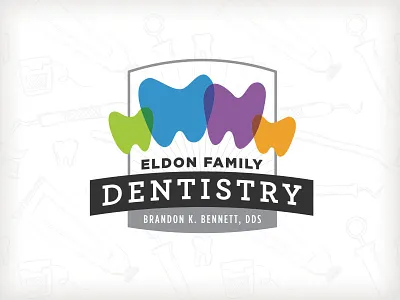 Eldon Family Dentistry Logo color dentist illustration logo