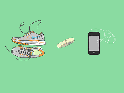 My Running Set Doodle — Learn to Draw Marathon, Day 5 doodle illustration nike photoshop run sport