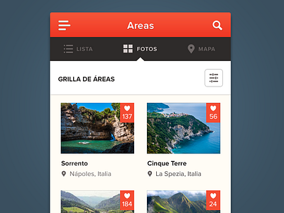 Caravan App. Thumb view. app caravan ios thumbnails travel ui