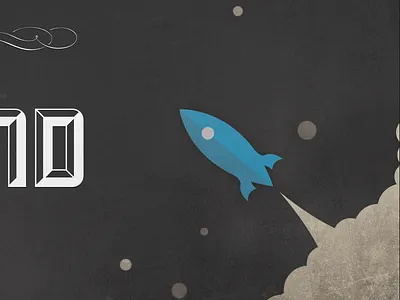 To Infinity and Beyond illustration poster typography