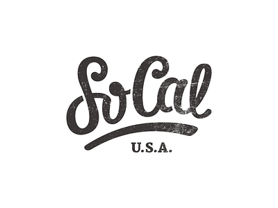 SoCal california custom hand lettering lettering logo script type typography