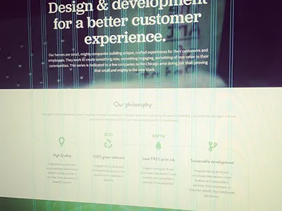 WIP Project design flat graphic green grid layout minimal ps typo web web design website