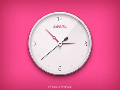 Clock - Dribbble Version clock dribbble icon ui