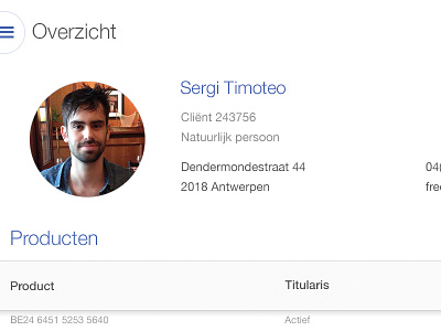 Profile Page iOS 7 app avatar clean flat ios 7 profile