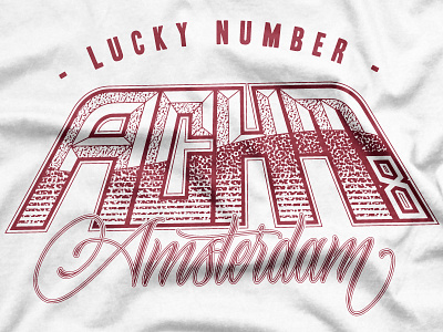 T-Shirt Print 8 acht amsterdam calligraphy lettering script