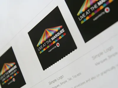 Live at the Marquee Logo id identity live logo marquee