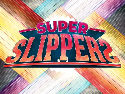 SuperSlippers ad campaign logo type typography