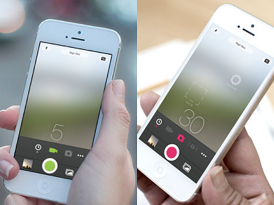 Photo and Video App Timer app design camera ios