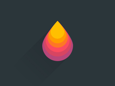 Singledrop Icon color filament flat icon singledrop