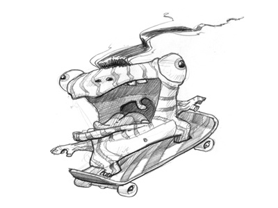 Scared Skater characters childrens book concepts pencil sketchbook sketches studies