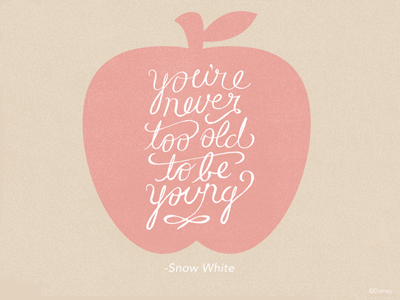 (gif) Snow White quote cursive disney disneyland flat gif julieta felix lettering mexico pink script texture typography