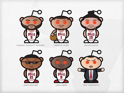 Reddit Custom Snoos bulls chicago custom five roster snoo starting