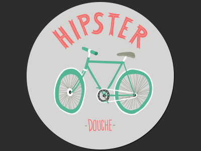 Hipster douche sticker fixie sticker sticker mule