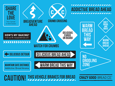 Additional Concepts badge blue branding bread copywriting flat graphics icon signage simple vehicle vehicle wrap