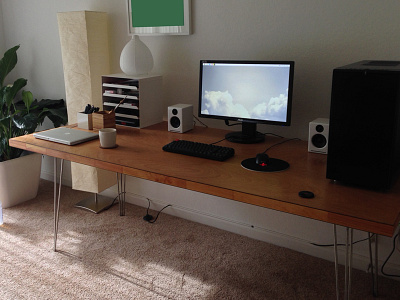 Workspace battle station desk workspace