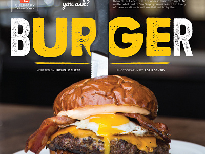 bURGEr type treament editorial headline hoodzpah locale magazine photo typography yellow