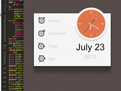 Clockwidget Rebound code java script scss svg